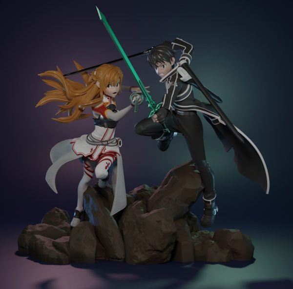Asuna y Kirito Diorama